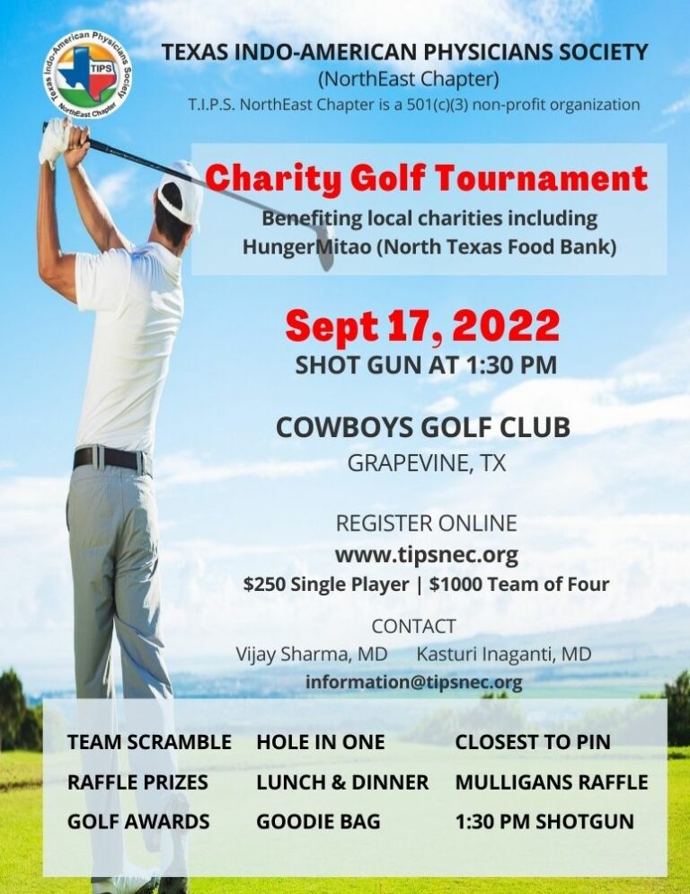 Charity Golf Tournament Texas IndoAmerican Physicians Society